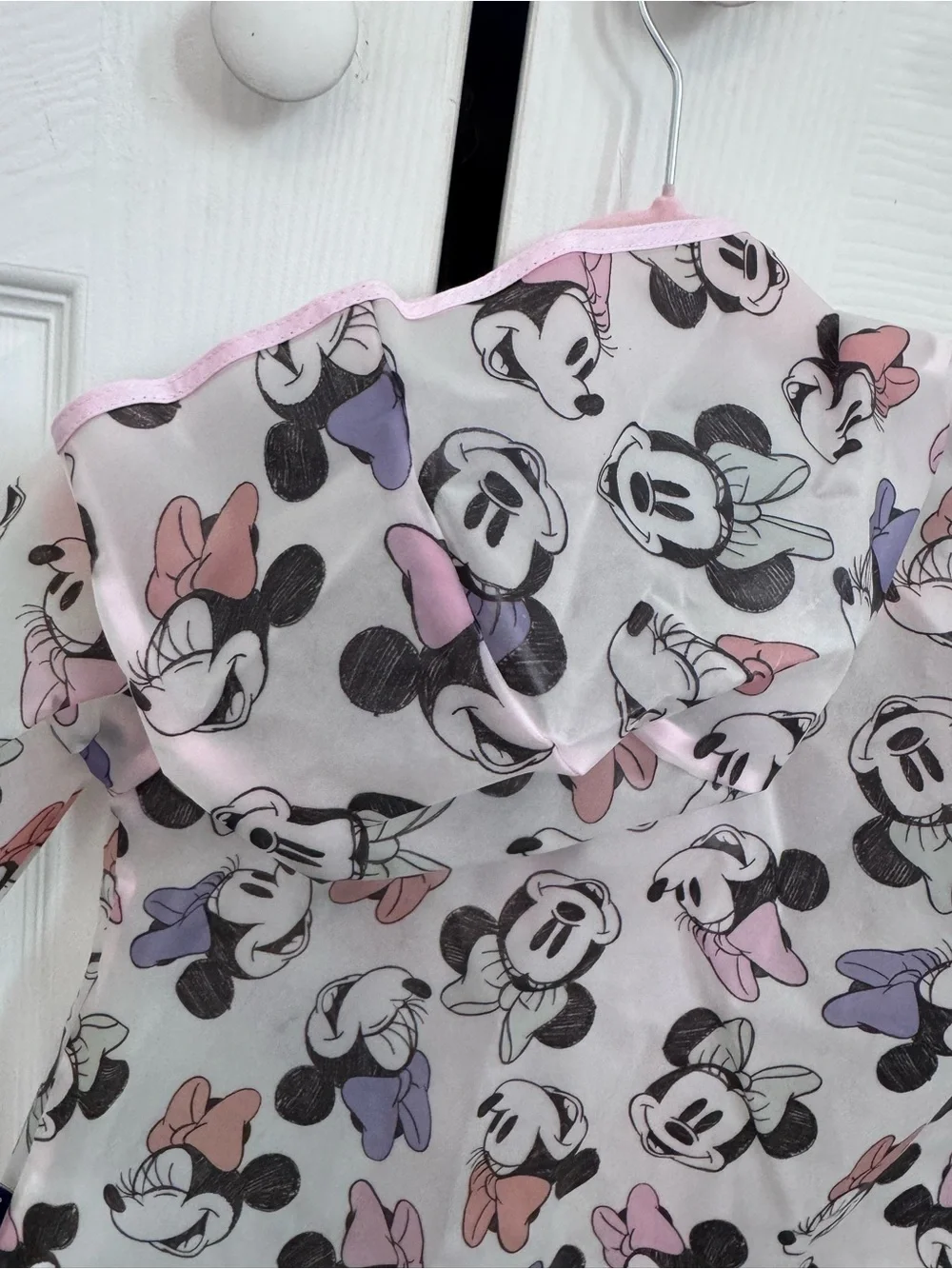 GAP Disney Minnie Mouse Pink and Purple Print Raincoat